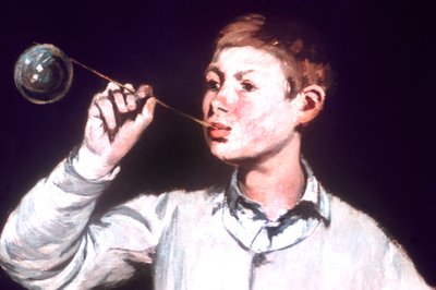 Bolhas de sopro do menino, detalhe, 1867 de Édouard Manet