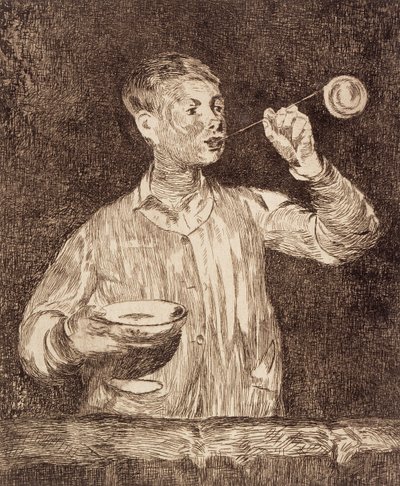 Rapaz a soprar bolas de sabão de Édouard Manet