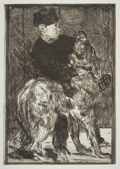 Menino e cachorro, 1862. de Édouard Manet