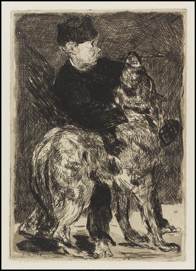 Menino com um cachorro, 1862 de Édouard Manet