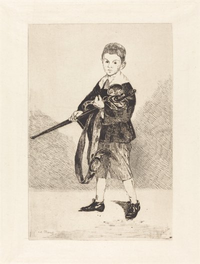 Criança com espada, virada para a esquerda Criança com espada, virada para a esquerda, 1862. de Édouard Manet