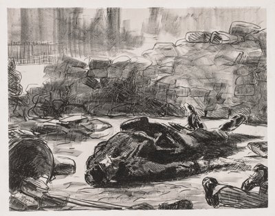 Cena da Guerra Civil da Comuna de Paris, 1871. de Édouard Manet