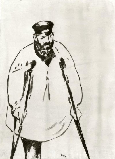 Um homem de muletas de Édouard Manet