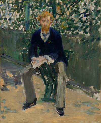 George Moore no Jardim do Artista de Édouard Manet