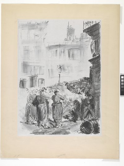 La Barricade (litografia sobre pinheiro bravo) de Édouard Manet