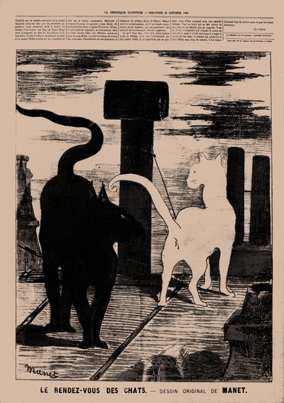 O Encontro dos Gatos, 1869. de Édouard Manet