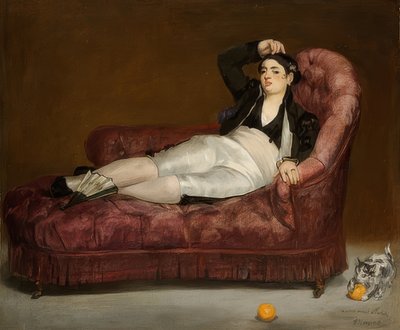 Jovem mulher em traje espanhol a mentir. 1862-63 de Édouard Manet