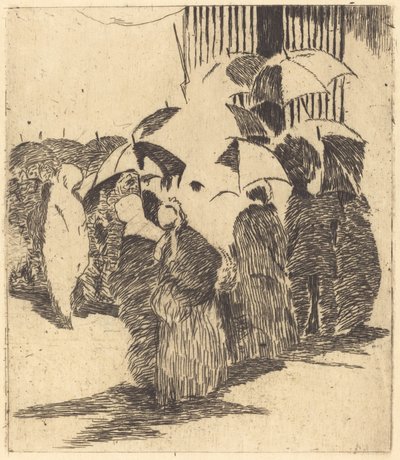 Fila em frente ao açougue de Édouard Manet