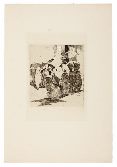 Fila em frente ao açougue de Édouard Manet