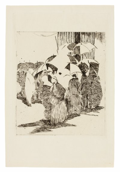 Fila em frente ao açougue de Édouard Manet
