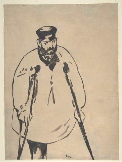 Manet - Um homem de muletas, 1878 de Édouard Manet