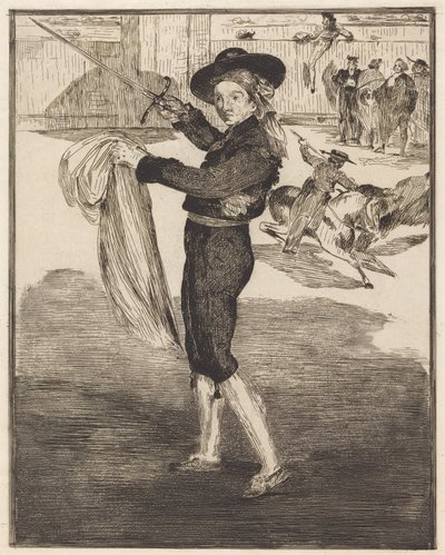 Mlle. Victorine com o traje de uma «Espada» (L