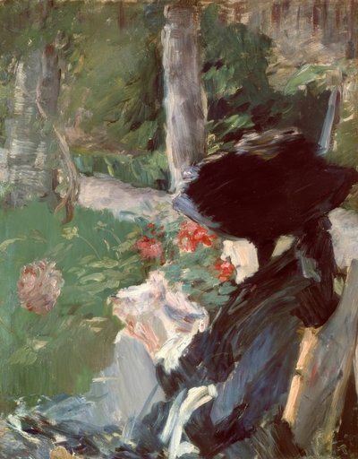 Sra. Manet mãe no jardim de Bellevue de Édouard Manet