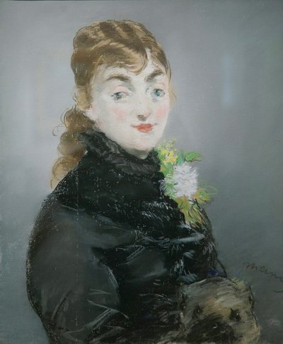 Méry Laurent com um Pug, 1882. de Édouard Manet