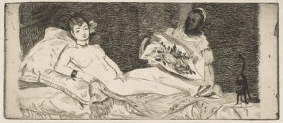 Prato pequeno Olympia, 1867. de Édouard Manet