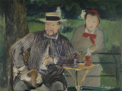 Retrato de Ernest Hoschedé e sua filha Marthe de Édouard Manet