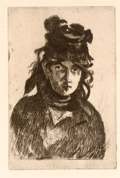 Retrato de Berthe Morisot. de Édouard Manet