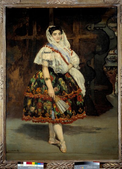 Retrato de Lola de Valencia A bailarina Lola Melea é representada com um traje tradicional espanhol. Pintura de Edouard Manet (1832-1883) 1862 Dim. 1,23x0,92 m Paris, Musee d