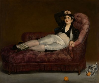 Jovem mulher reclinada em traje espanhol de Édouard Manet