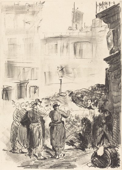 A Barricada (La barricada) de Édouard Manet