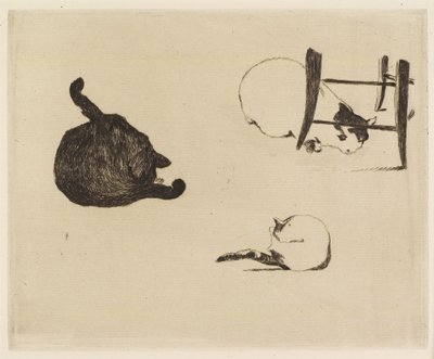 Os gatos, 1869 de Édouard Manet