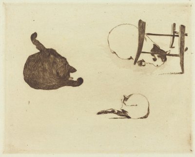 As conversas dos gatos Les, 1869. de Édouard Manet