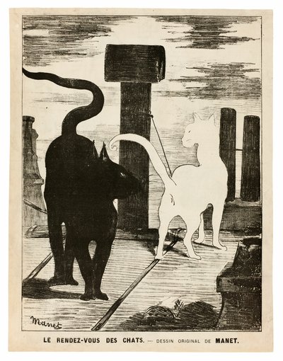O encontro dos gatos de Édouard Manet