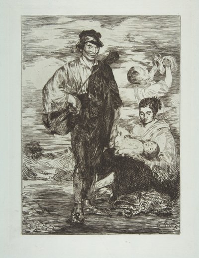 Os ciganos Les Gitanos, 1862. de Édouard Manet