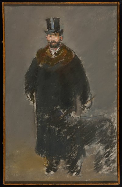 O homem com o cachorro de Édouard Manet