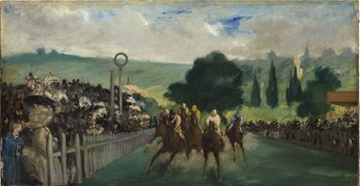 As raças em Longchamp, 1866 de Édouard Manet