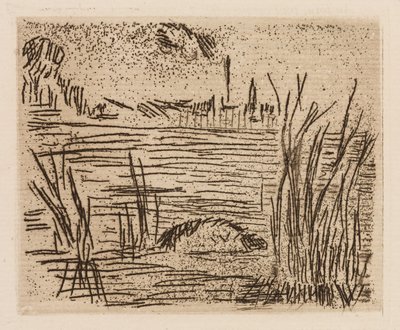 O rio na planície, placa 4 de Le Fleuve de Édouard Manet