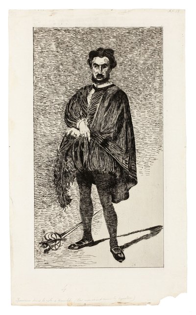 O Actor Trágico (Rouvière, no papel de Hamlet) de Édouard Manet