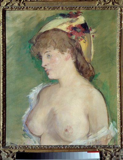 A loira com pintura em topless de Edouard Manet (1832-1883) de Édouard Manet
