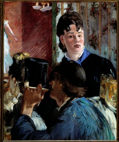A empregada de mesa - óleo sobre tela de Édouard Manet