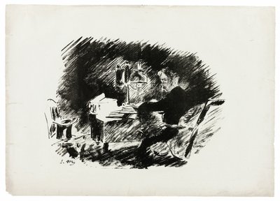 Under the Lamp ("Once upon a midnight dreary..."), de O Corvo (Le Corbeau) de Édouard Manet