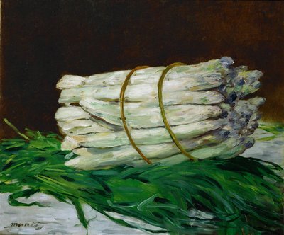 Um ramo de espargos (óleo sobre tela) de Edouard Manet