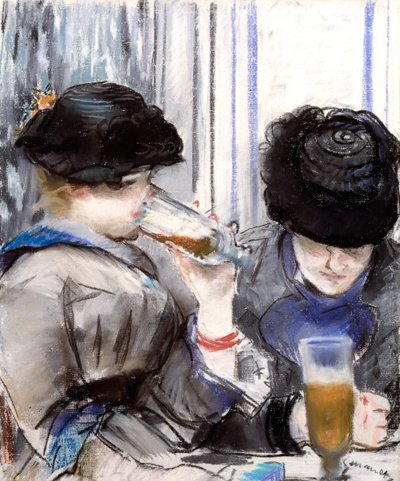 Mulheres a beber cerveja de Édouard Manet