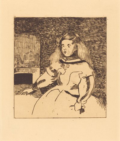 The Infanta Marguerita (Infante Marguerite) de Edouard Manet after Diego Velázquez