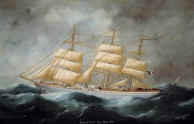 Vista do Capitão Hornier "Almirante Cecile". Pintura de Edward Adam (1847-1929). 1902. Saint Malo, Museu da Cidade de Edouard Marie Adam