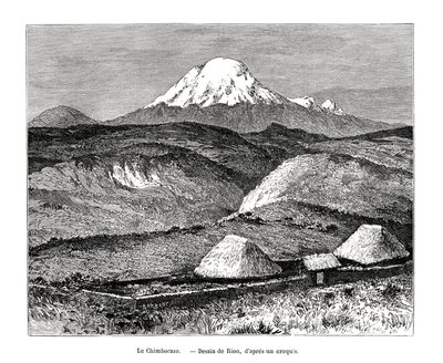Monte Chimborazo, Equador, século XIX de Edouard Riou