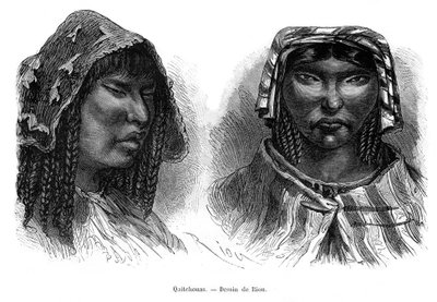 Índios Quichua, América do Sul, século XIX de Edouard Riou