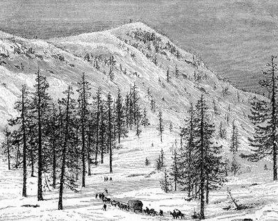As montanhas de Sierra Nevada, EUA, século XIX. de Edouard Riou