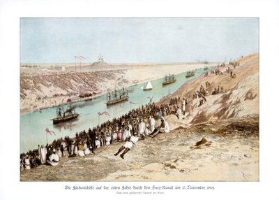 A inauguração do canal de Suez, 17 de novembro de 1869, 1900. de Edouard Riou