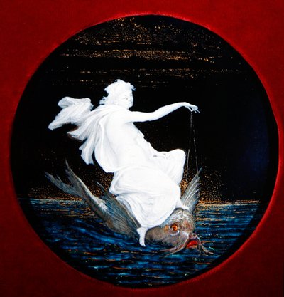 Spirit of the Water - the Elements, c.1870 (esmalte sobre porcelana) (ver 468026) de Edouard Rischgitz