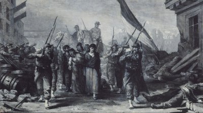 Incêndio do Hôtel de Ville em 1871, em 1871 (óleo sobre tela) de Edouard Toudouze