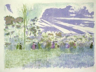 Através dos campos, 189899 de Edouard Vuillard