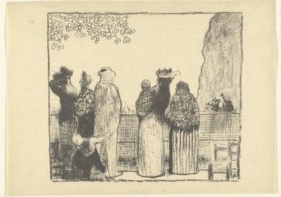 Visitantes nas Tuileries em Paris
Os Tuileries
Croquis
L