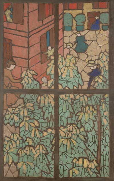 Castanheiros, um desenho animado para uma Tiffany Stained-Glass Window de Edouard Vuillard