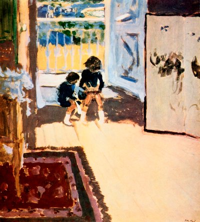 Crianças em um quarto, 1909 de Edouard Vuillard