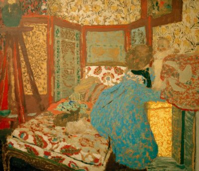 A senhora azul com criança de Edouard Vuillard